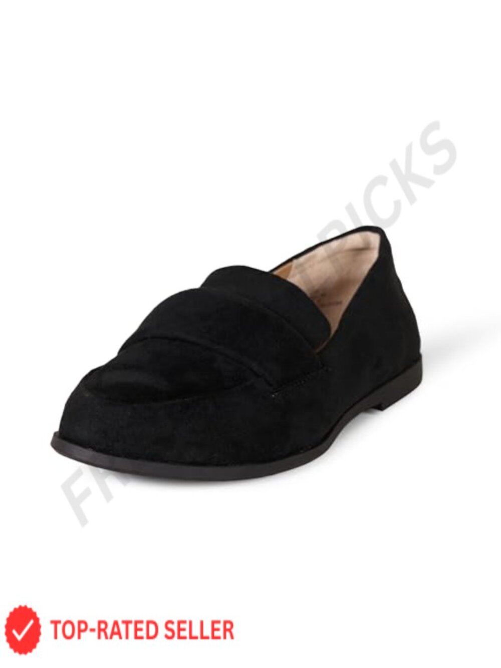 Women's Soft Almond Toe Loafer Faux Calfskin or Faux Microsuede